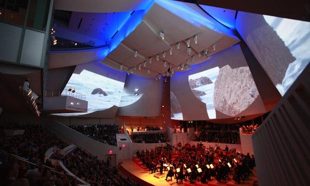 The New World Symphony performing the world premiere of 'Polaris' at the New World Center in Miami The New World Symphony performing the world premiere of 'Polaris' at the New World Center in Miami