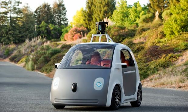 Google's new self-driving car has a face to make it look a little more human.