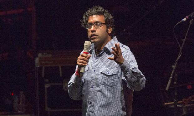 Hari Kondabolu onstage at the Brooklyn Academy of Music Hari Kondabolu onstage at the Brooklyn Academy of Music