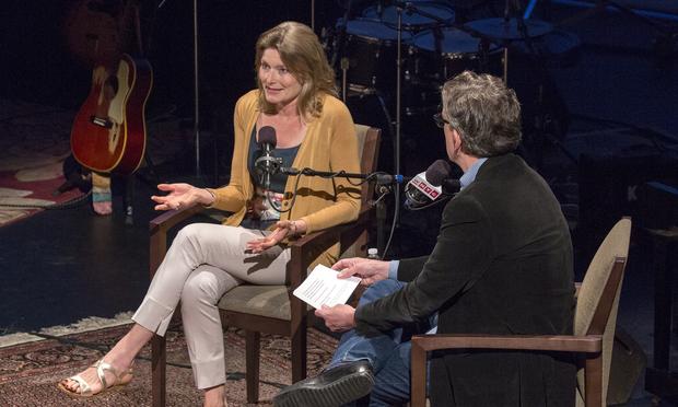Jennifer Egan and Kurt Andersen onstage at the Brooklyn Academy of Music Jennifer Egan and Kurt Andersen onstage at the Brooklyn Academy of Music