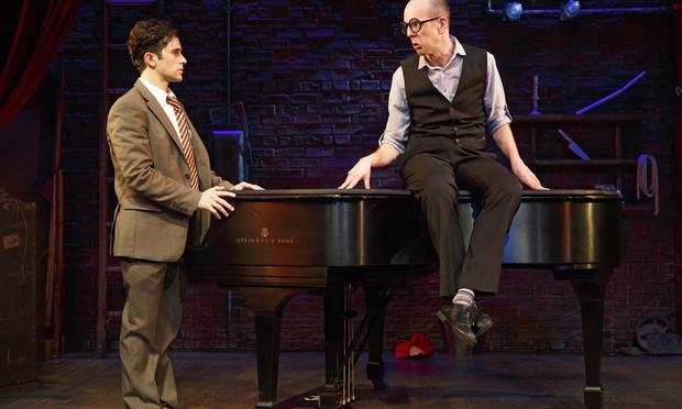 Brett Ryback and Jeff Blumenkrantz in Murder For Two at at the McGinn/Cazale Theatre as part of Second Stage Theatre's Uptown series. Brett Ryback and Jeff Blumenkrantz in 'Murder For Two' at at the McGinn/Cazale Theatre as part of Second Stage Theatre's Uptown series.