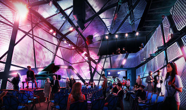A rendering of the Original Music Workshop A rendering of the Original Music Workshop