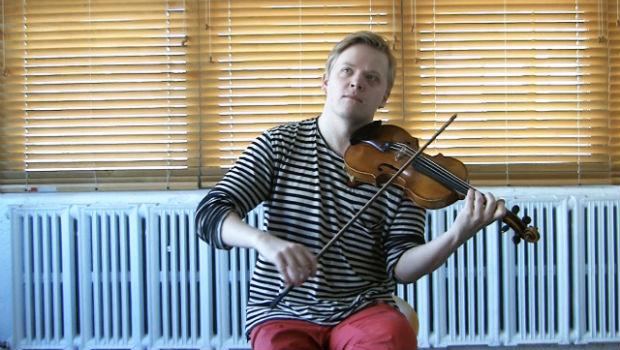Pekka Kuusisto in the WQXR Cafe Pekka Kuusisto in the WQXR Cafe