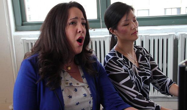 Susanna Phillips and Myra Huang perform in the WQXR Cafe Susanna Phillips and Myra Huang perform in the WQXR Cafe