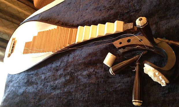 Wu Man's pipa, damaged on a US Airways Flight Wu Man's pipa, damaged on a US Airways Flight