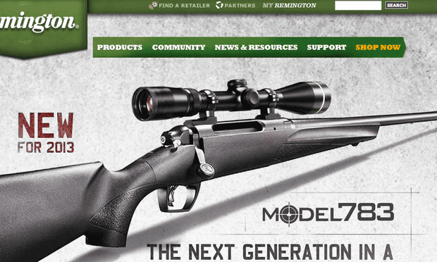 An ad for a rifle manufactured by Remington, a company based in New York State that says it would be impacted by New York's new gun laws.