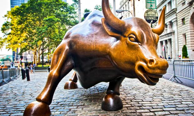 The landmark Charging Bull in Lower Manhattan represents an aggressive financial culture. August 3, 2012 in New York, NY.