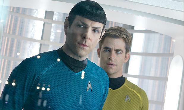 Zachary Quinto as Spock and Chris Pine as James T. Kirk in 'Star Trek Into Darkness' Zachary Quinto as Spock and Chris Pine as James T. Kirk in 'Star Trek Into Darkness'