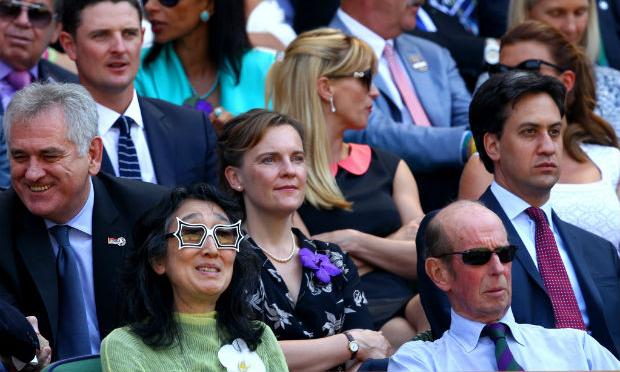 A bespectacled Mitsuko Uchida and Prince Edward, Duke of Kent, at the Wimbledon Final Mitsuko Uchida and Prince Edward, Duke of Kent, at the Wimbledon Final on July 7, 2013