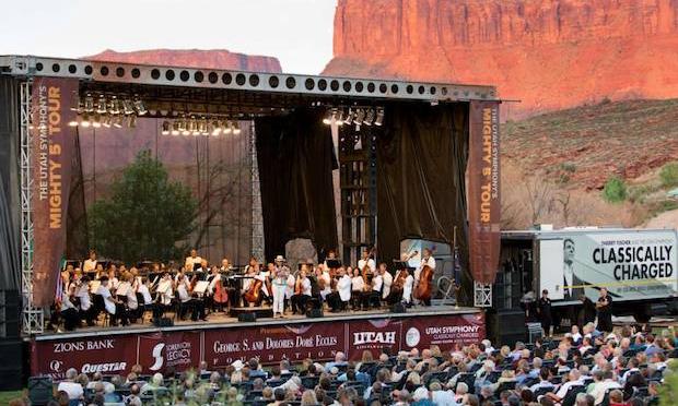 Utah Symphony performs at the Red Cliffs Lodge in Moab, UT Utah Symphony performs at the Red Cliffs Lodge in Moab, UT