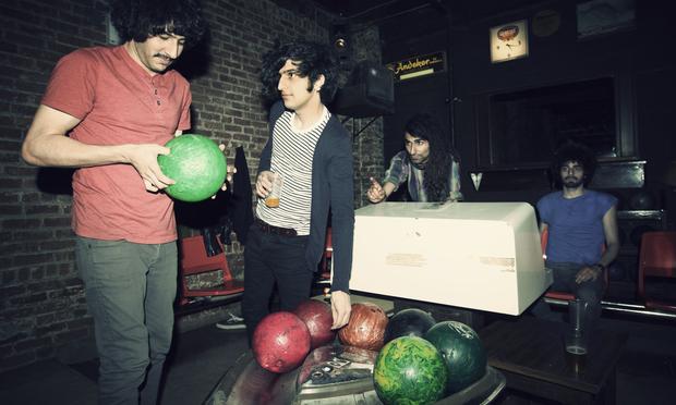 The Yellow Dogs at The Gutter in Brooklyn. From left to right: Soroush Farazmand, Koory Mirzeai, Siavash 'Obash' Karampour and Arash Farazmand.