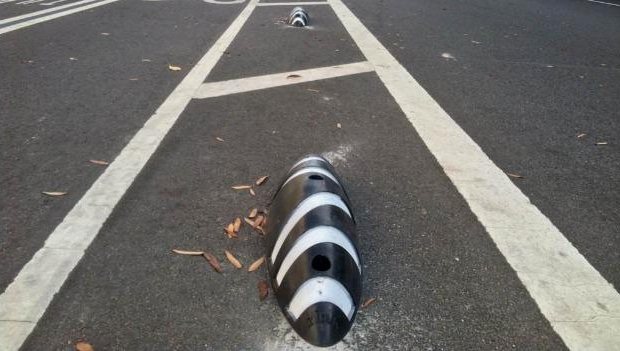 A 'zebra' on Pennsylvania Avenue bike lane, bike, u-turn