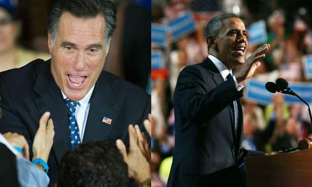 Mitt Romney and Barack Obama at their respective 2012 conventions Mitt Romney and Barack Obama at their respective 2012 conventions