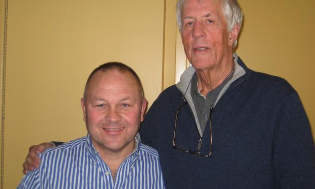 Tony Walker, one of the 14 subjects of the '7 Up' series, and filmmaker Michael Apted