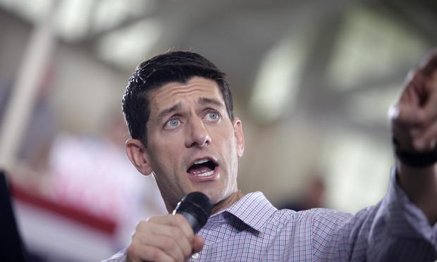 Republican Vice Presidential candidate Paul Ryan on the campaign trail.