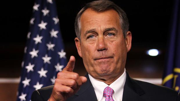 John Boehner takes a question at a press conference on Friday, November 14th.