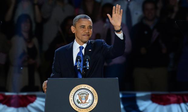President Obama on Election Night 2012.