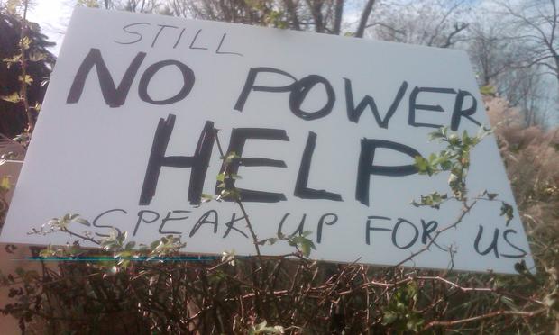 A plea for power at a home in Medham township, New Jersey