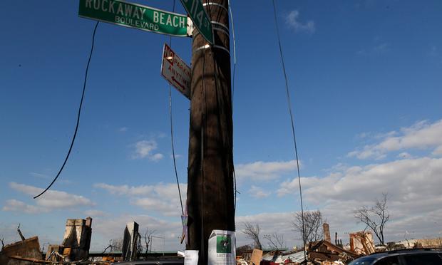Rockaway Beach Boulevard in mid-Rockaways after Hurricane Sandy. Rockaway Beach Boulevard in mid-Rockaways after Hurricane Sandy.