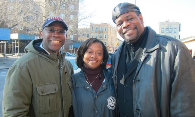 (from left to right) Dr. Robert M. Waterman, Pastor of Antioch Baptist Church, Sharon Devonish-Leid and Reverend Joseph Jones participate in Project Safe Surrender