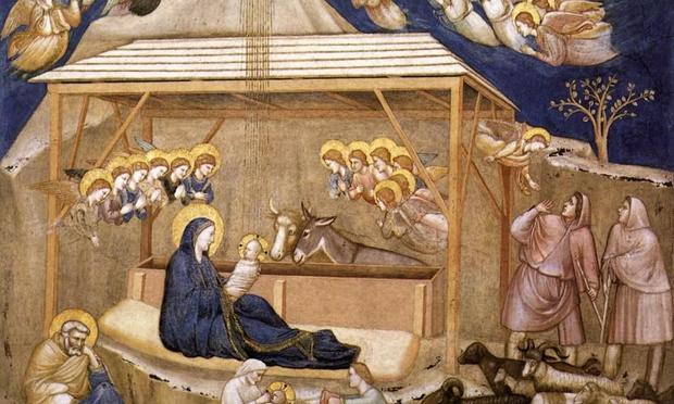 The Nativity fresco; Giotto, Ambrogio Bondone c.1266-1337; San Francesco, Lower Church, Assisi, Italy