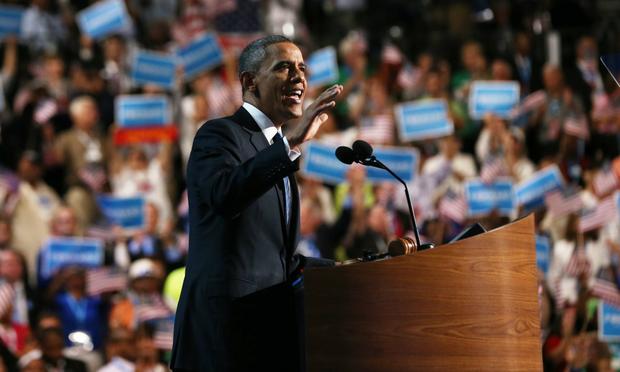 President Barack Obama addresses the Democratic National Convention and accepts the nomination.