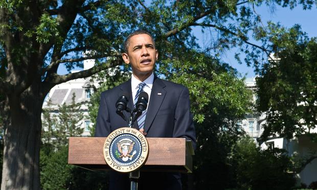 President Barack Obama delivers a statement on financial reform before deparrting the G8 and G20 summits in Toronto at the White House in Washington,DC on June 25, 2010.