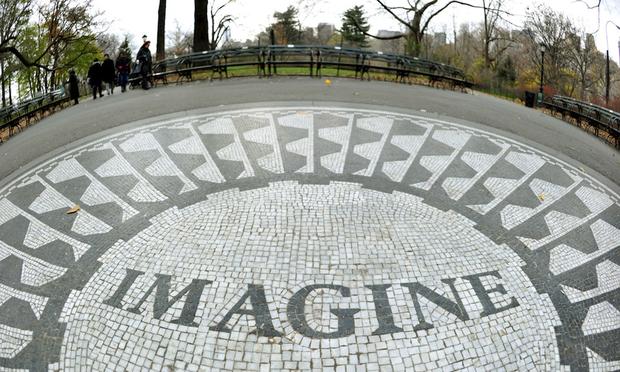 The 'Imagine' marble mosaic in Strawberry Fields, on December 6, 2010 in New York's Central Park. The mosaic honors John Lennon who lived in New York when he was killed on December 8, 1980.