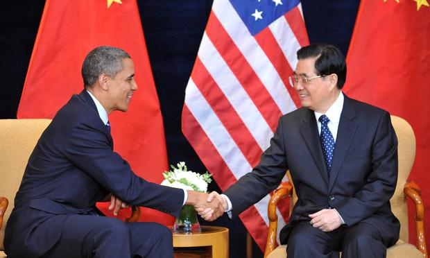 President Obama meets with Chinese President Hu Jintao for a bilateral meeting before the G20 Summit in Seoul, South Korea, 2010.