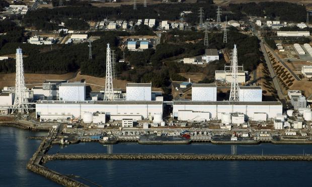 An aerial view shows the quake-damaged Fukushima nuclear power plant in the Japanese town of Futaba, Fukushima prefecture on March 12, 2011.