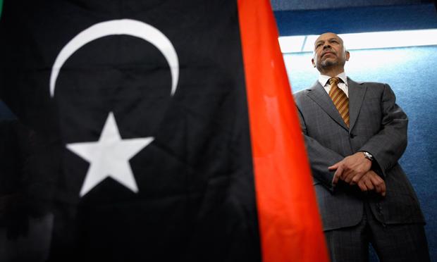 Libya's ambassador to the United States Ali Sulaiman Aujali holds a news conference at the National Press Club March 18, 2011