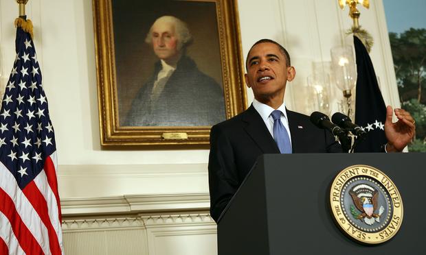 President Barack Obama makes a statement about progress with congressional leadership regarding the ongoing debt ceiling talks on July 29, 2011 at the White House.