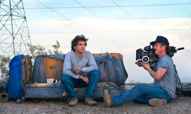 Emile Hirsch and Sean Penn, on the set of Into the Wild. Studio 360 Episode 837, On the Road