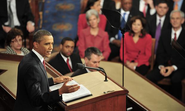 US President Barack Obama delivers his annual State of the Union Address.