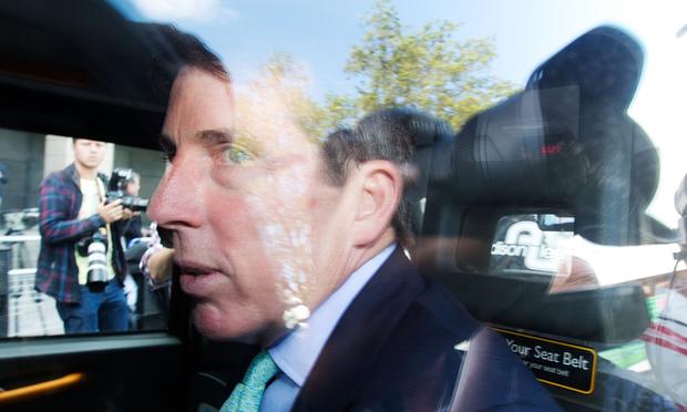 Former Barclays Chief Executive Bob Diamond leaves a Parliament hearing on July 4, 2012 in London, England.