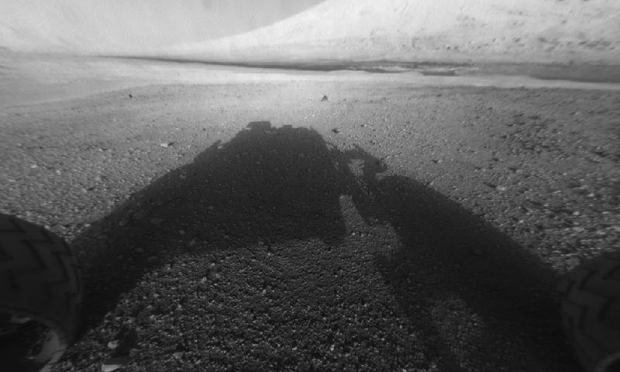 This image taken by NASA's Curiosity shows what lies ahead for the rover -- its main science target, Mount Sharp.