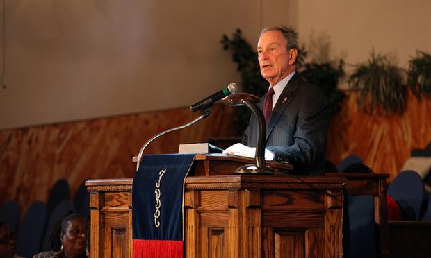 Mayor Bloomberg speaks at the First Baptist Church of Brownsville.