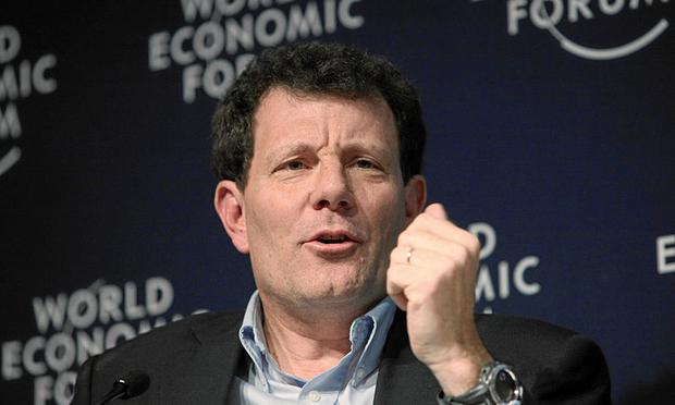 Nicholas Kristof appears at the World Economic Forum in Davos, Switzerland on January 30, 2010