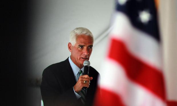 Florida Governor Charlie Crist speaks during the 826/836 Interchange Project Dedication Ceremony on April 26, 2010 in Miami, Florida.