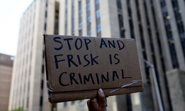 Anti-stop and frisk protesters outside Manhattan Court on April 30, 2012. Anti-stop and frisk protesters outside Manhattan Court on April 30, 2012.