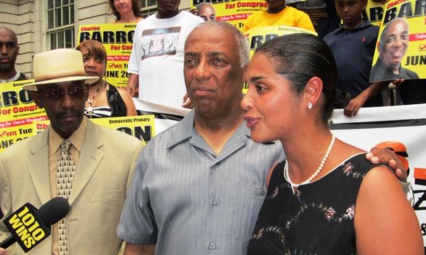Councilman Charles Barron, center, with City Councilwoman Diana Reyna