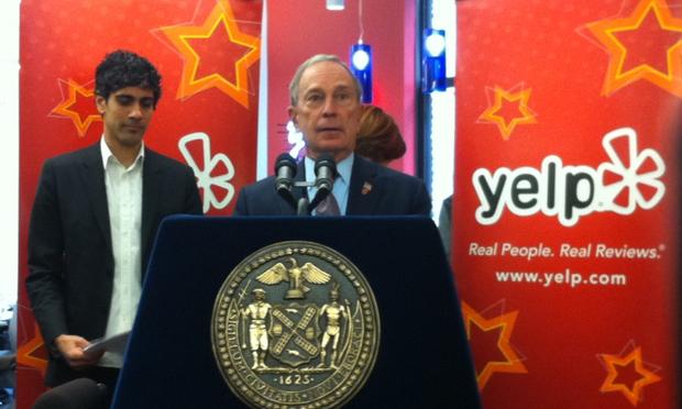 Mayor Bloomberg and City Council Speaker Christine Quinn joined Yelp Co-Founder and CEO Jeremy Stoppelman in the company’s new office, blocks away from Union Square