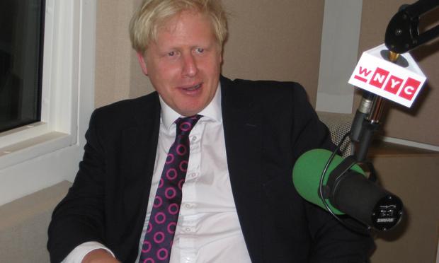 London Mayor Boris Johnson in the WNYC studios