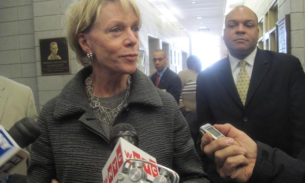 Chancellor Cathie Black, after touring Medgar Evers Prep in December 2010