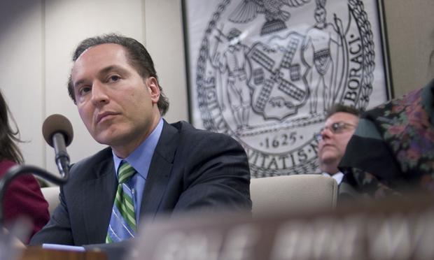 Council Member Peter Vallone Jr. during hearing Council Member Peter Vallone Jr. during hearing