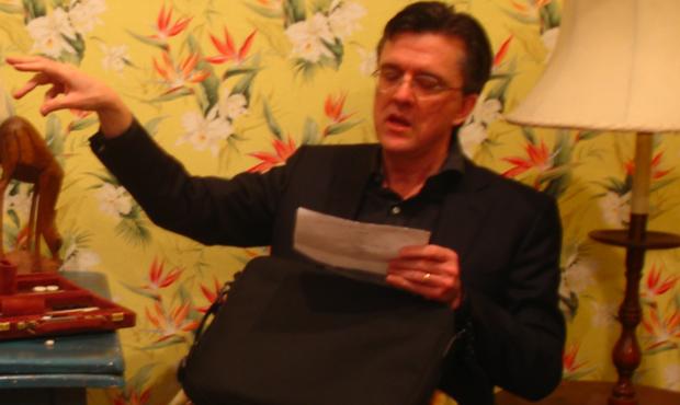 Kurt Andersen reads his lines on the set of the re-imagined version of 'The Big Lebowski' Studio 360 Episode 910, Gondry, Silber, Baker