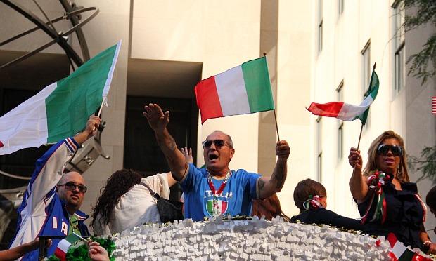 To a techno soundtrack, Italian pride on Fifth Avenue. To a techno soundtrack, Italian pride on Fifth Avenue.
