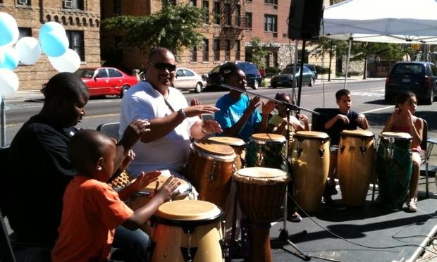 Students at Harlem School of the Arts perform during the school's annual Open House and block party.