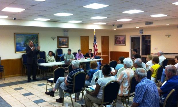 Assemblyman Hakeem Jeffries speaking to the South Queens Democratic Party