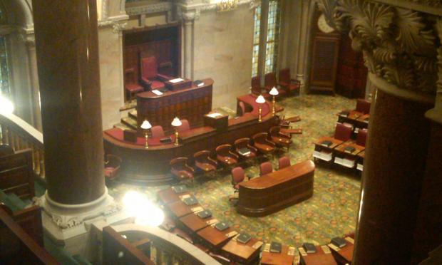 Empty Senate Chambers in Albany